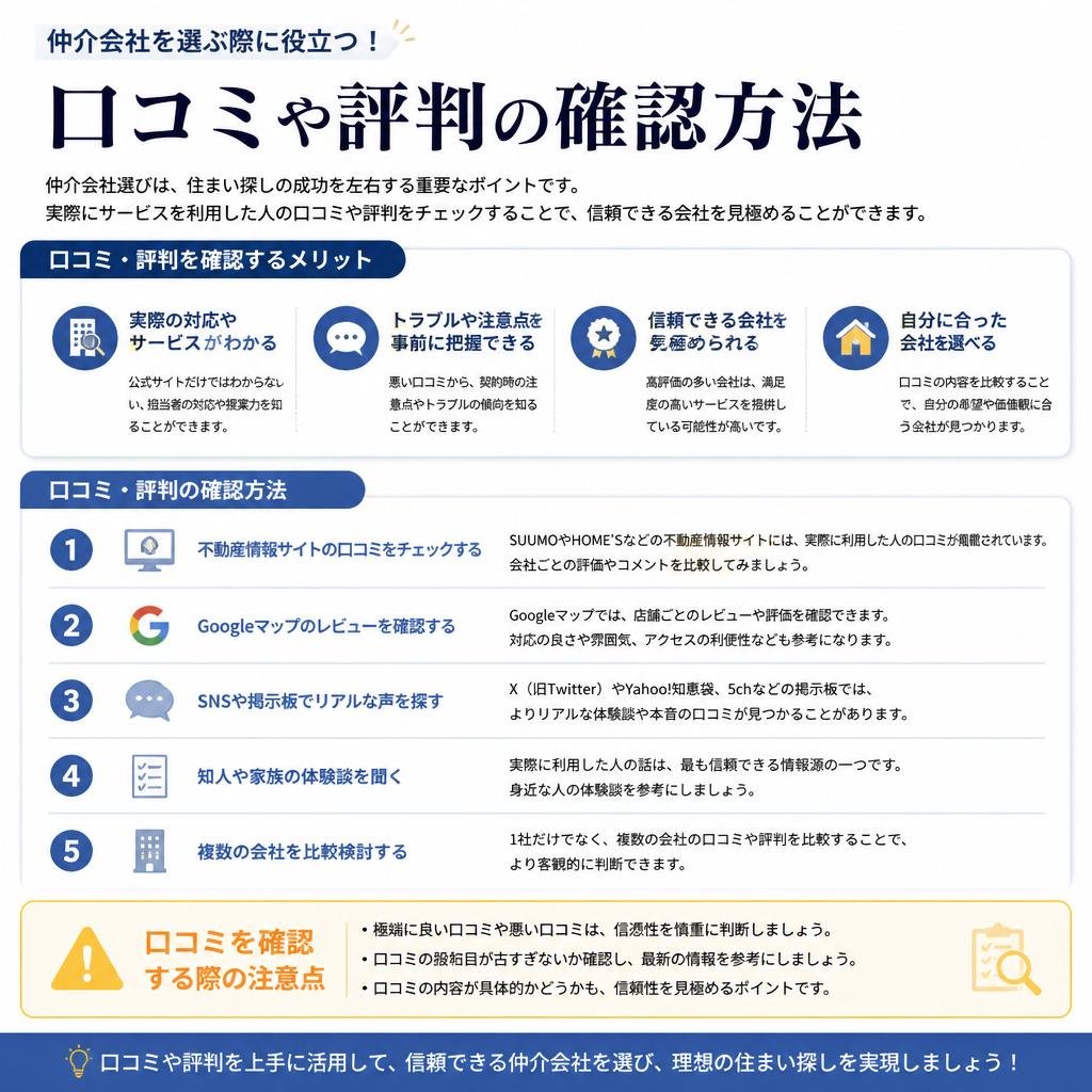 口コミ・評判のチェック