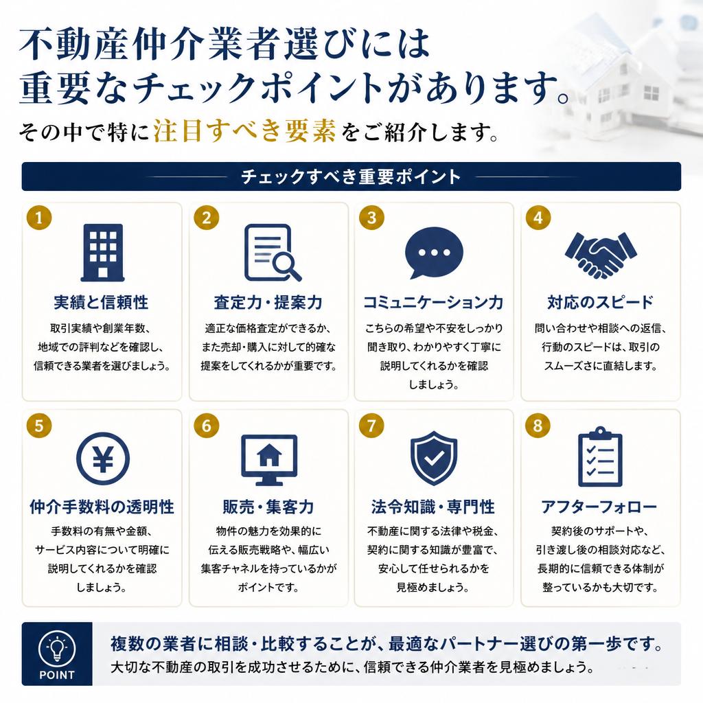 信頼できる仲介会社の見極めポイント